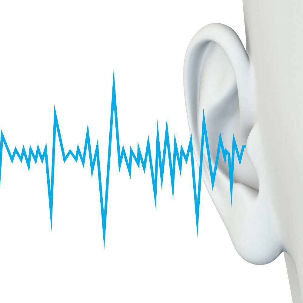Schallwelle trifft auf das Ohr