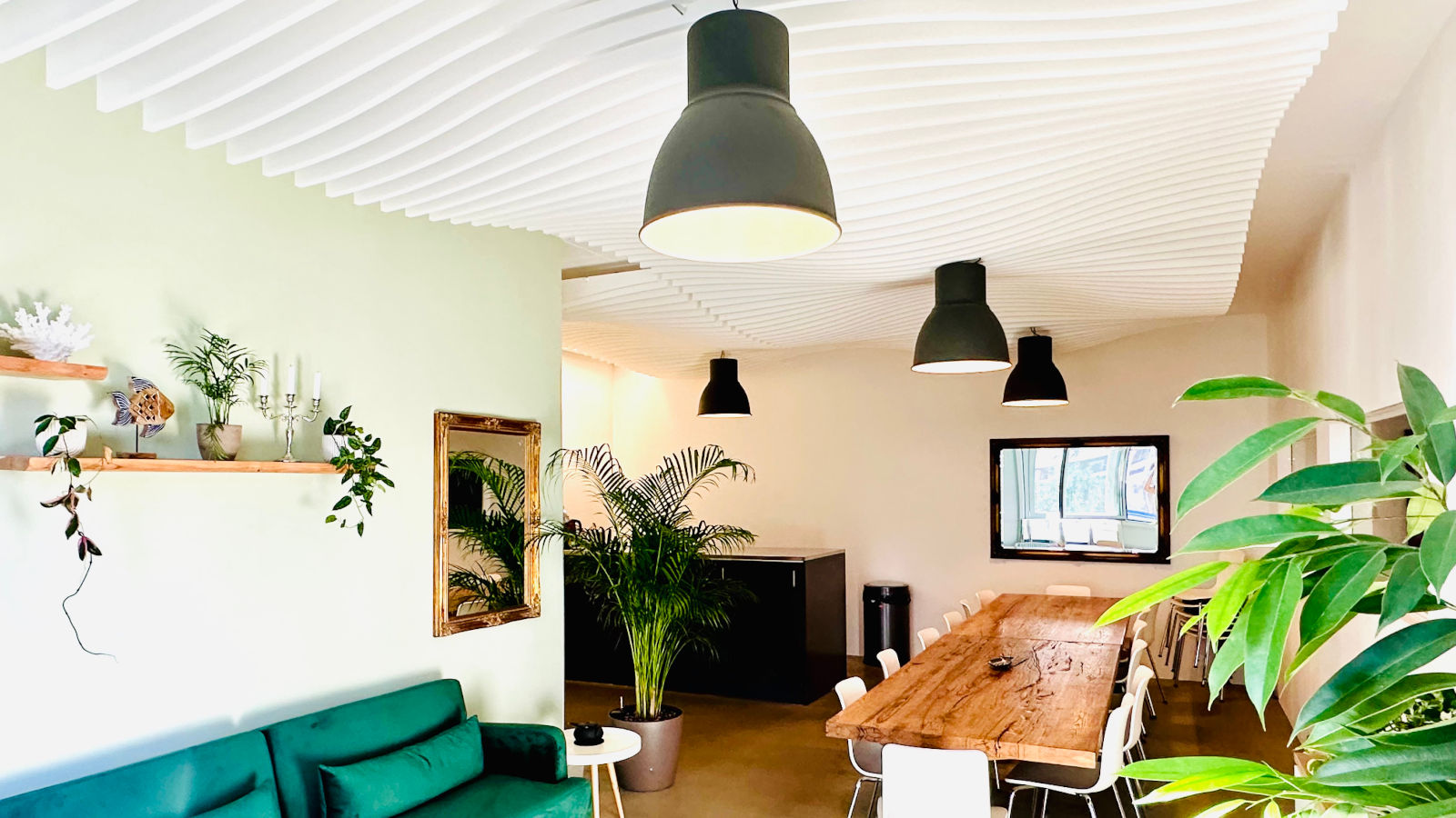 Deckenbaffeln maxbaffle ceiling wave 24 mm in weiss
